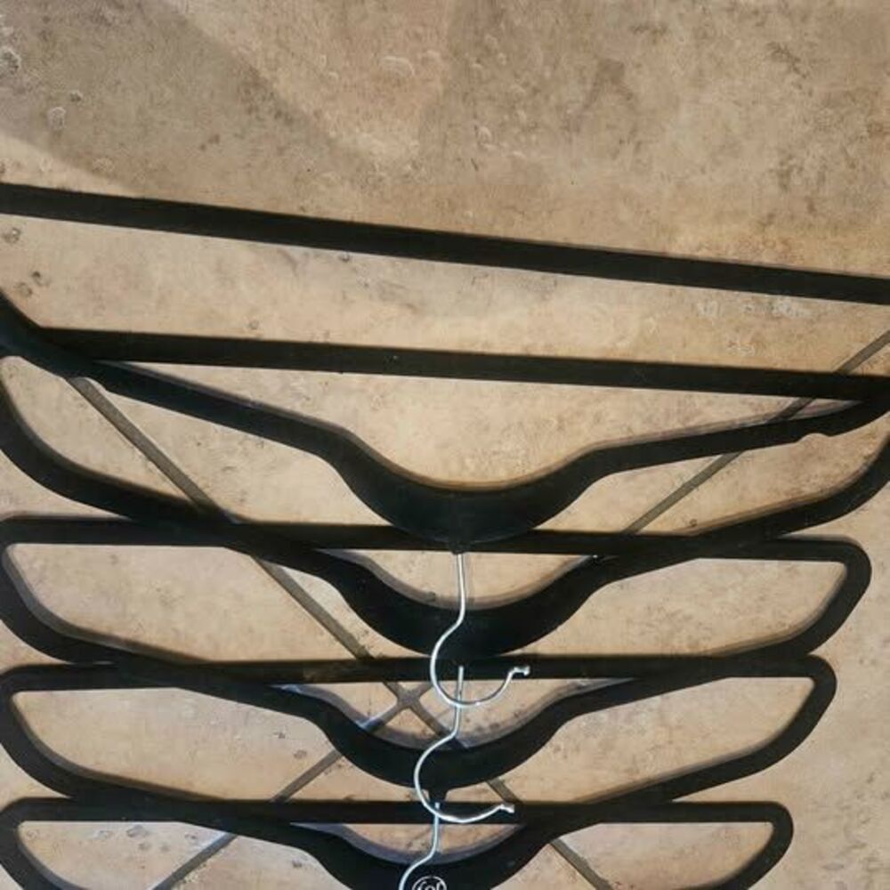 Joy Mangano Black Hugging Hangers - 8-Pack